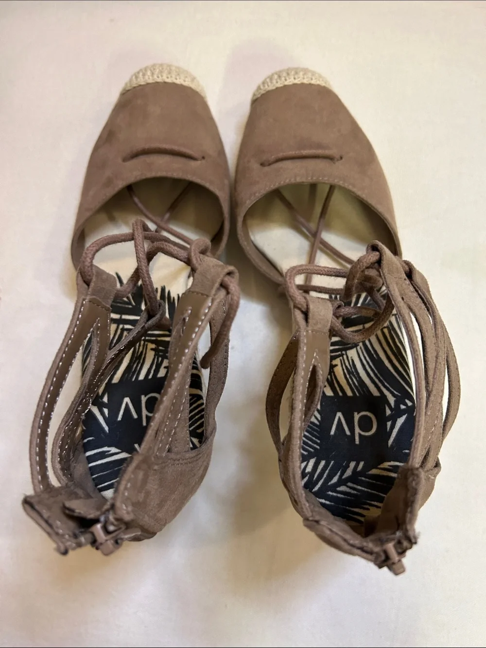 Dolce Vita Brown Lace-Up Espadrille Wedges